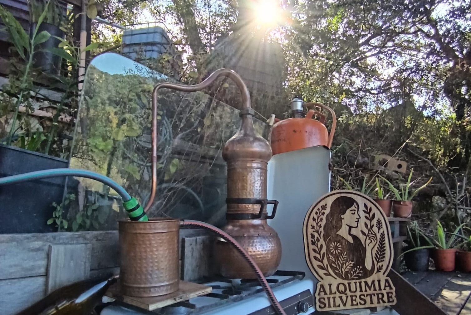 Destilación con alambique